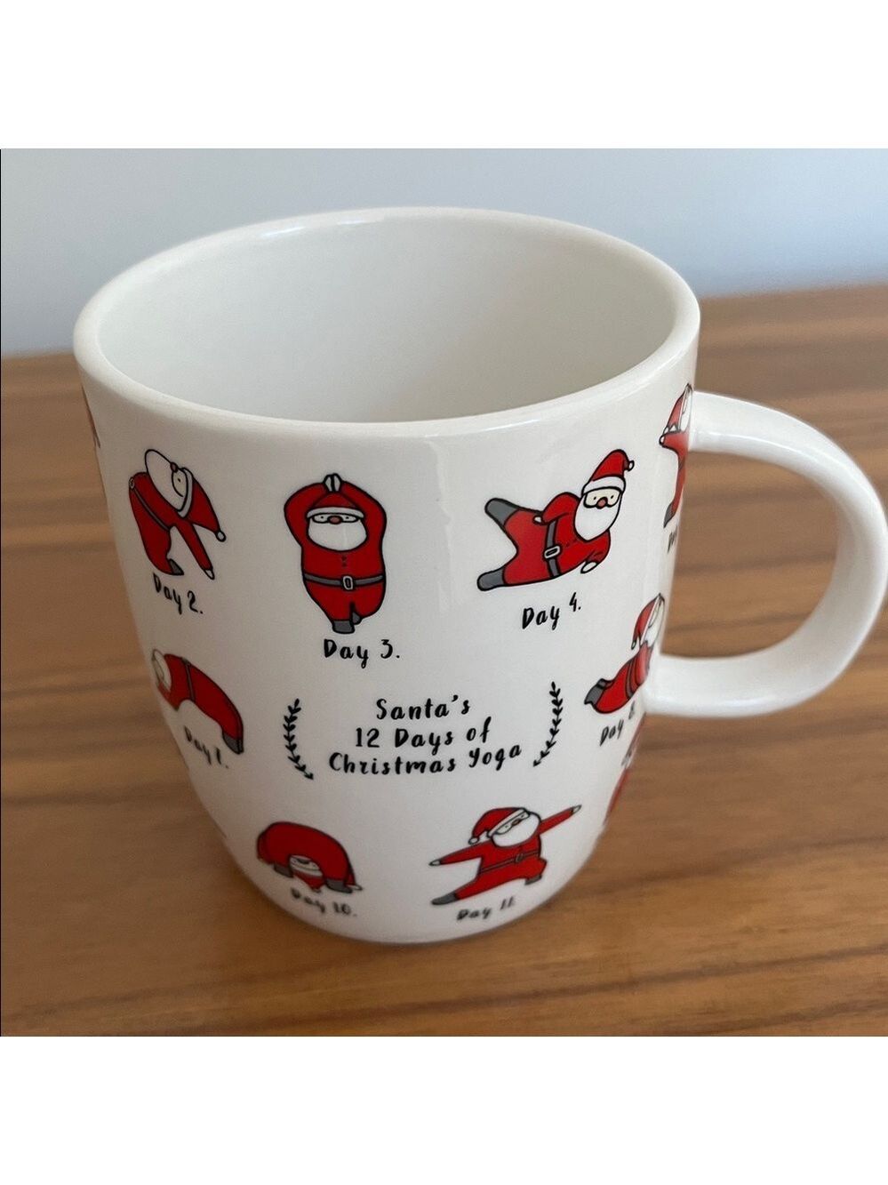 MAGENTA Designer Collection Santa's 12 Days of Christmas Yoga Ceramic Mug Whimsy